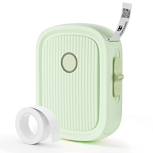 paperang Label Makers 0.6 Inch Rechargeable Mini Label Printer,Portable Bluetooth Wireless Printer, Multiple Templates Inkless for Phone Pad Office Home Organization Small Print-Green