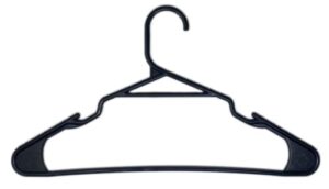 eco-friendly clothing hangers for avg. weight (max 3lbs) clothes made from 100% recycled post industrial plastic (black, 20)