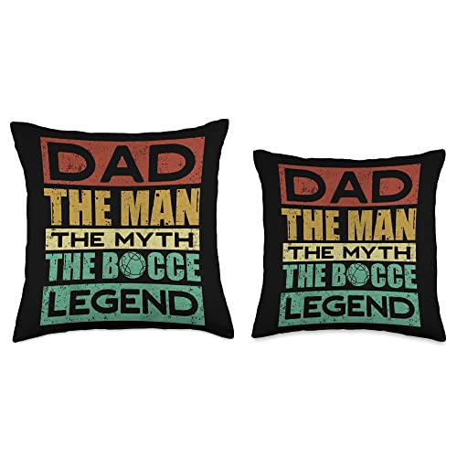 Boules - Lawn Bowls Bocce Ball Sports Designs Ball Player Boules Bocce Father Throw Pillow, 16x16, Multicolor