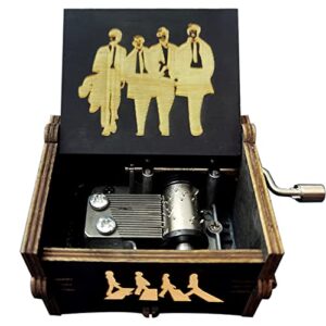 beatles music box, wooden hand-cranked music box, wooden toys for star fans, gifts for boyfriends and kids, valentine's day, birthdays, halloween and christmas. (beatles song)