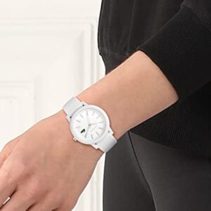 Lacoste 12.12 Women's Quartz Plastic and Silicone Strap Watch, Color: White (Model: 2001211)