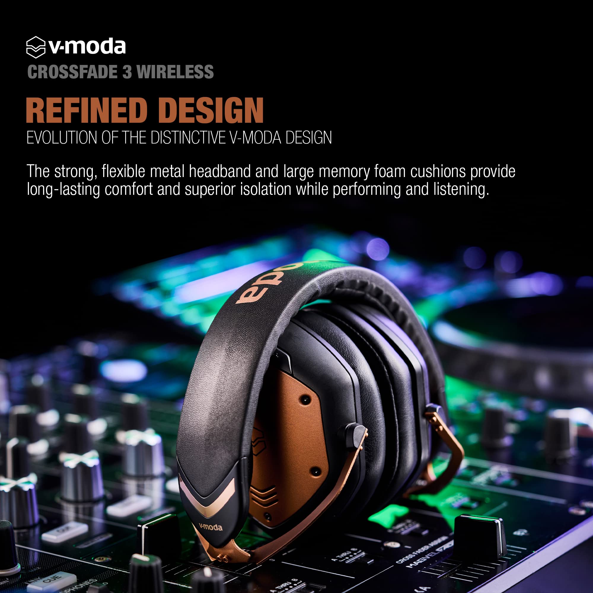 V-MODA Crossfade 3 Wireless, Bronze Black