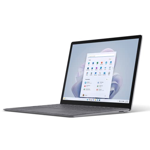 Microsoft Surface Laptop 5 (2022), 13.5" Touch Screen, Thin & Lightweight, Long Battery Life, Fast Intel i7 Processor for Multi-Tasking, 512GB Storage with Windows 11, Platinum