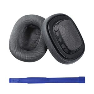 replacement ear pads for airpods max headphone breathable mesh fabric earpads covers easy to install with magnet ear pads earmuff repair part(dark grey)