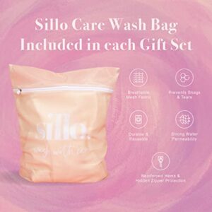 Sillo Silk Pillowcases for Hair and Skin – Anti Acne Pillow Case, Acne Pillowcase, Real Silk Pillowcase, Mulberry Silk Pillowcase Set of 2 with Wash Bag (Queen, Ivory White)