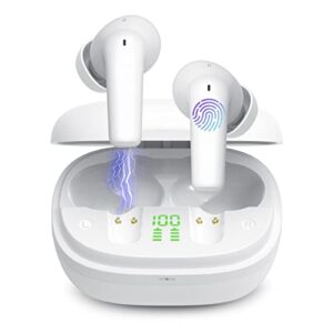 wireless earbuds bluetooth 5.3 earbuds wireless headphones with mic and charging case hifi sound quality 35 hours playtime bluetooth earbuds with led display ipx7 waterproof bluetooth headphones