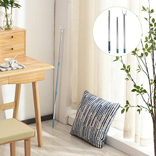 LIFKOME Outdoor Curtains Closet Rod Clothes Rod 5 pieces Reach Pole reach stick retractable reach stick pole with hook Hook: Clothing Reach Rod Living Room Essentials Outdoor Clothing