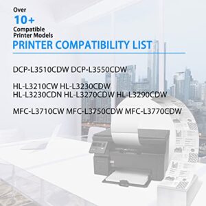 NineLeaf Compatible Toner Cartridge Replacement for Brother TN227 TN-227 TN-227BK TN227BK Work with HL-L3230CDN HL-L3290CDW DCP-L3550CDW MFC-L3770CDW HL-L3210CW Printer (1 Pack Black)