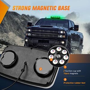 Nilight 12 Inch Roof Top Strobe Lights 48LED Hazard Light Emergency Safety Warning LED Flashing Light Bar Magnetic Mount 12V 24V Cars Trucks Tractors Snow Plows Construction Vehicles，2 Years Warranty