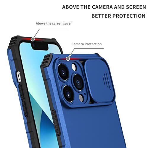 Back Cover Silicone Kickstand Case Compatible for infinix HOT Smart 4,[3 Stand Ways] Vertical and Horizontal Stand Case,Full Body Hard Slim Protective Phone Case Lanyard Case (Color : Blue)