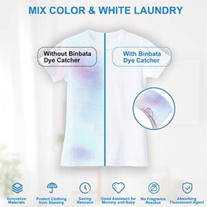 Binbata Color Grasper for Laundry 76 Count, Fragrance Free Dye Catcher Essential for Home Use, Dye Guard Grabber Sheets for Laundry in-Wash Sheets