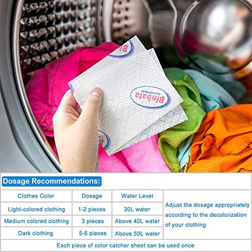 Binbata Color Grasper for Laundry 76 Count, Fragrance Free Dye Catcher Essential for Home Use, Dye Guard Grabber Sheets for Laundry in-Wash Sheets