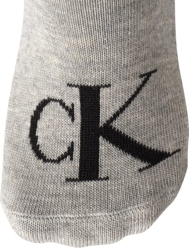 Calvin Klein Women's Socks - Comfort Cuff Sneaker Liner (6 Pack), Size 4-10, Grey Logo Assorted