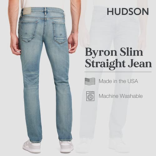 HUDSON Jeans Men's Byron Slim Straight (Zip Fly), Muted, 36