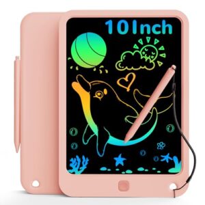 kokodi lcd writing tablet for kids, 10 inch colorful drawing tablet, educational learning kids toys for age 3-12 years old, toddler doodle board, school supplies for girls, birthday gifts
