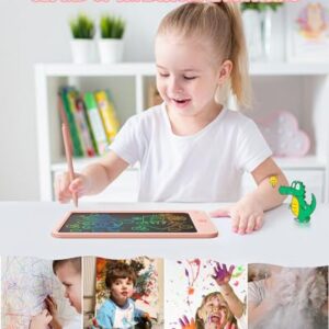 KOKODI LCD Writing Tablet for Kids, 10 Inch Colorful Drawing Tablet, Educational Learning Kids Toys for Age 3-12 Years Old, Toddler Doodle Board, School Supplies for Girls, Birthday Gifts