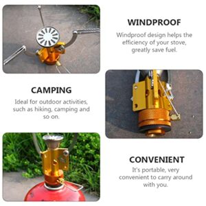 INOOMP Portable Stove Portable Gas Burner Camping Gas Stove Hiking Stove Burner Picnic Gas Stove BBQ Gas Stove Wind- Proof Backpack Portable Stove Stainless Steel Cookware