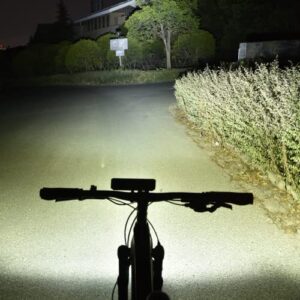 2600 Lumens Bike Lights,USB Rechargeable Bicycle Lights,Super Bright 5 LED Bike Lights for Night Riding,Waterproof Bike Headlight with Power Bank Function,4 Light Modes (Large)