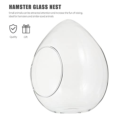 PATKAW Hamster Cages Hamster Cages Chinchilla Cage Glass Hamster House Glass Hamster Hamster Bed House Summer Hamster Hideout Clear Small Animal Hamster Cages Chinchilla Cage Chinchilla Cage