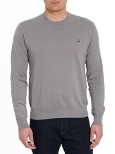 robert graham men's drifters l/s sweater, grey, large