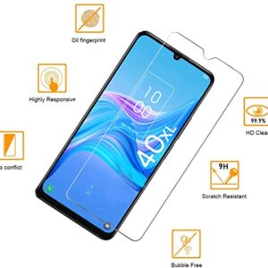 Tznzxm [3-Pack] Screen Protector for TCL 40XL Tempered Glass,Tempered Glass for TCL 40XL Screen Protector,Case Friendly 9H Hardness HD Anti-Scratch, Bubble Free Film for TCL 40 XL