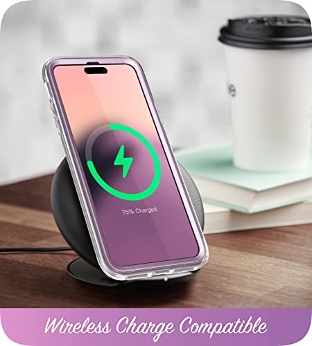 i-Blason Cosmo Series for iPhone 14 Pro Max Case 6.7 inch (2022), Slim Full-Body Stylish Protective Case with Built-in Screen Protector (Purplefly)