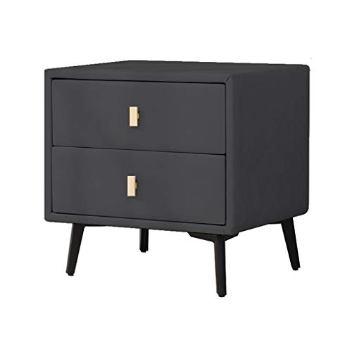 FETION Side Table End Side Table with 2 Storage Drawers, Solid Wood Legs, Small Bedside Table for Bedroom Furniture Snack Night Table Corner table/9784 (Color : Style4)