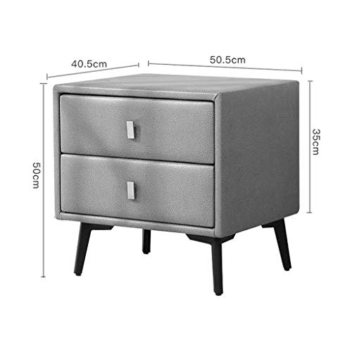 FETION Side Table End Side Table with 2 Storage Drawers, Solid Wood Legs, Small Bedside Table for Bedroom Furniture Snack Night Table Corner table/9784 (Color : Style4)