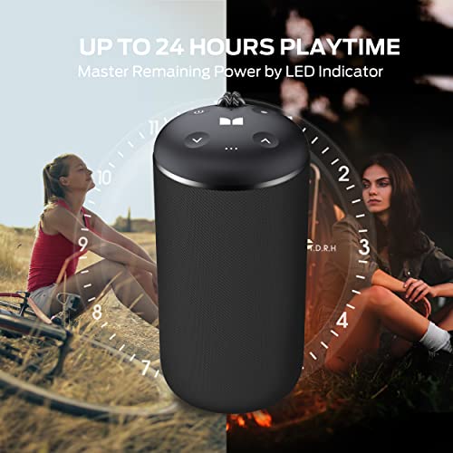 Monster S130 Wireless Bluetooth Speaker Loud Stereo Sound, Portable Speakers Bluetooth Wireless with Bluetooth 5.3, 24H Playtime, Support SD Card, Built-in Mic for Outdoor Travel Beach