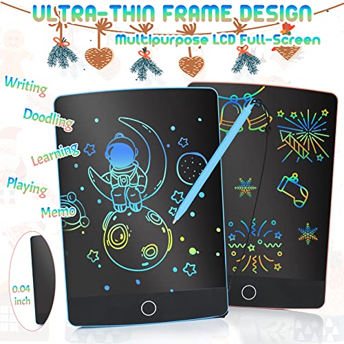 2 Pack LCD Writing Tablet, 8.5" Full Screen Doodle Board, Colorful Scribbling Erasable Drawing Pad, Educational Toy Learning Travel Games for Boys Girls Age 3 4 5 6 7 8