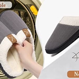 PLMOKN Slippers for Women Indoor Outdoor Like Wool Shoes With Memory Foam Ladies Fuzzy House Bedroom Pantuflas Para Mujer,XT灰色-42/43