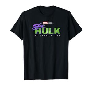 marvel she-hulk: attorney at law show logo t-shirt