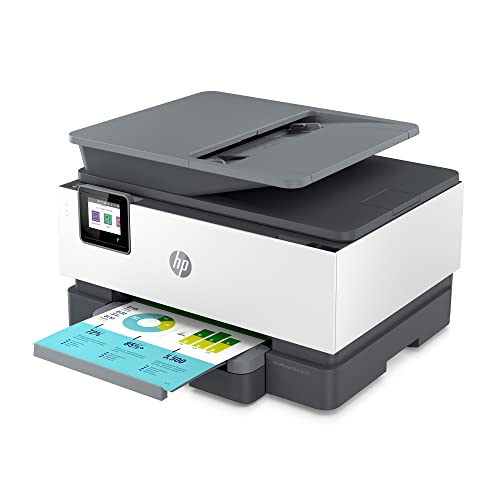 HP OfficeJet Pro 9018e Wireless Color All-in-One Printer with Bonus 6 Months Instant Ink with HP+ (1G5L5A), White