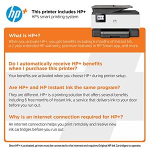 HP OfficeJet Pro 9018e Wireless Color All-in-One Printer with Bonus 6 Months Instant Ink with HP+ (1G5L5A), White