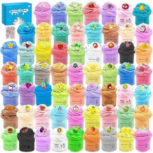 60pack mini butter slime kit, party favor gifts slime stress relief toy scented sludge toy for kids，birthday gifts, school prizes