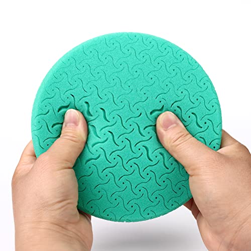 CAR ROAD Buffing Polishing Pads 6 Inch, 7PCs 6.5 Inch Face for 150mm Backing Plate Sponge Woolen Microfiber Buffing Pads Cutting Polishing Pad Kit for Car Buffer Polisher Compounding,Polishing,Waxing