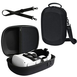 travel case for vr oculus quest 2 with shoulder strap carrying travel bag for meta/oculus quest 2 elite headset accessories portable hard storage case