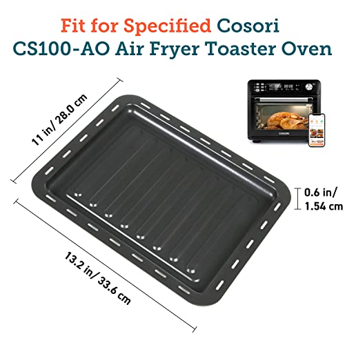 COSORI Tray for Easier Bake and Roast, Fits for CS100-AO Air Fryer Toaster Oven, Non-Stick Carbon-Steel