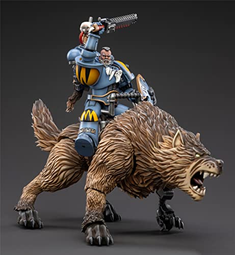 HiPlay JoyToy × Warhammer 40K Officially Licensed 1/18 Scale Science-Fiction Action Figures Full Set Series -Space Wolves Thunderwolf Cavalry Bjane