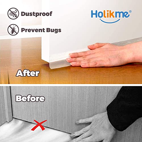 Holikme 1.8"W-33Feet Weather Stripping Silicone Door Seal Strip Door, Silicone Sealing Sticker Adhesive for Doors, Suitable for Windows, Doors