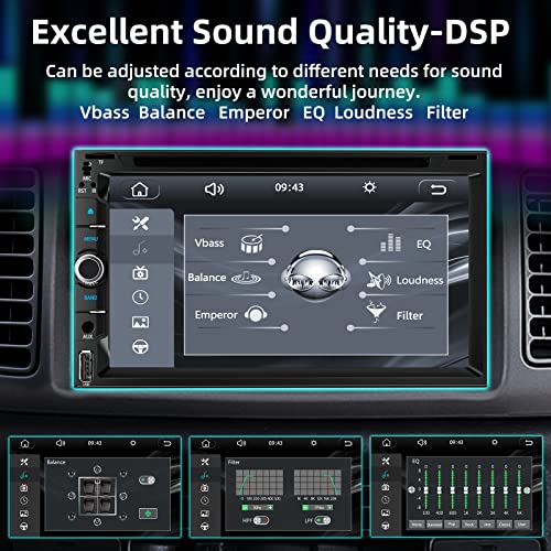 Double Din Car Stereo Radio with CD/DVD Player, 7inch Touch Screen Car Stereo with CarPlay & Android Auto, Backup Camera, Bluetooth 5.1, Mirror link, Subwoofer,SWC, AM/FM Car Radio Receiver, AUX Input