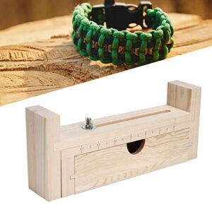 Homepatche Bracelet Maker Rack,Adjustable Length Wood Bracelet Jig with Drawer 2 Clamp,Hand Knitting Wooden Frame Weaving Craft Tool Kit for DIY Decoration