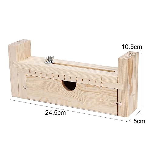 Homepatche Bracelet Maker Rack,Adjustable Length Wood Bracelet Jig with Drawer 2 Clamp,Hand Knitting Wooden Frame Weaving Craft Tool Kit for DIY Decoration