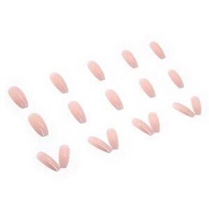 DANMANR Gradient Press on Nails Coffin Long Fake Jelly Nails Acrylic Full Cover Artificial Glossy False Nails for Women and Girls 24PCS