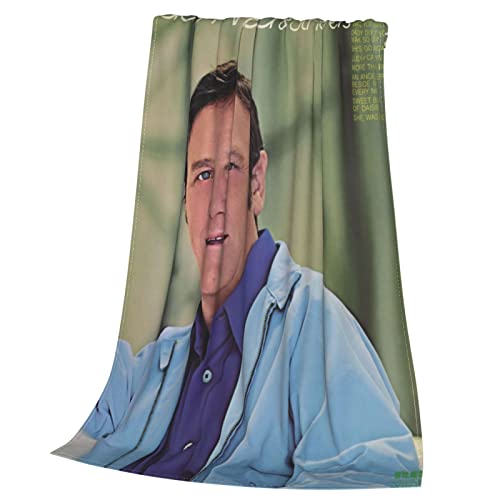 Flannel Blanket Eddy Arnold Soft Lightweight Throw Blanket Warm Durable Sofa Couch Decor Beding 50"X40"