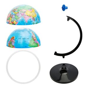 Exerz 12" World Globe - Political Map Educational Globe - DIY Self Assembled School Globe for Classroom