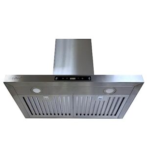 CROWN 30" 900 CFM Range Hood, Stainless Steel Gesture Control, Wall Mount Range Hood with Baffle Filters, 2 X LED Lights PRO-B09/30