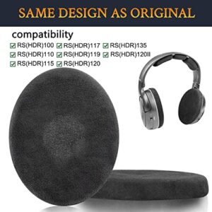 SOULWIT Velour Earpads Replacement for Sennheiser RS120/HDR120/TR120/RS100/RS110/RS115/RS117/RS119/RS135 Headphones, Ear Pads Cushions for TR 120/HDR 120/RS 120/RS 120II/RS 110/RS 135/TR135