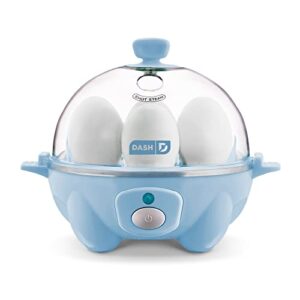 Dash Rapid Egg Cooker: 6 Egg Capacity Electric Egg Cooker - Dream Blue & DBBM450GBAQ08 Deluxe Sous Vide Style Egg Bite Maker (1 large, 4 mini), Aqua