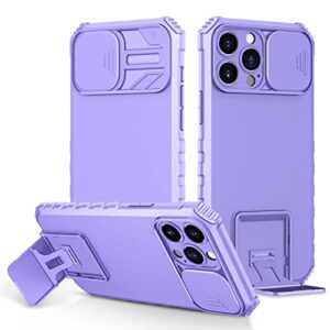 protective phone cover case silicone kickstand case compatible for infinix smart 5,[3 stand ways] vertical and horizontal stand case,full body hard slim protective phone case (color : purple)